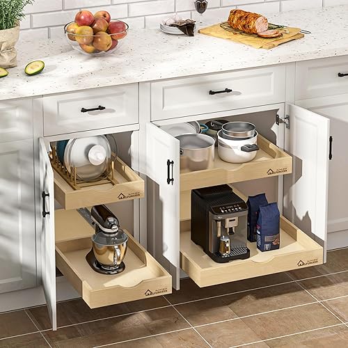 Miniatura 2 de WelFurGeer Cajones extraíbles para armarios de cocina, organizador de gabinete extraíble, organizadores extraíbles para el hogar, estantes de