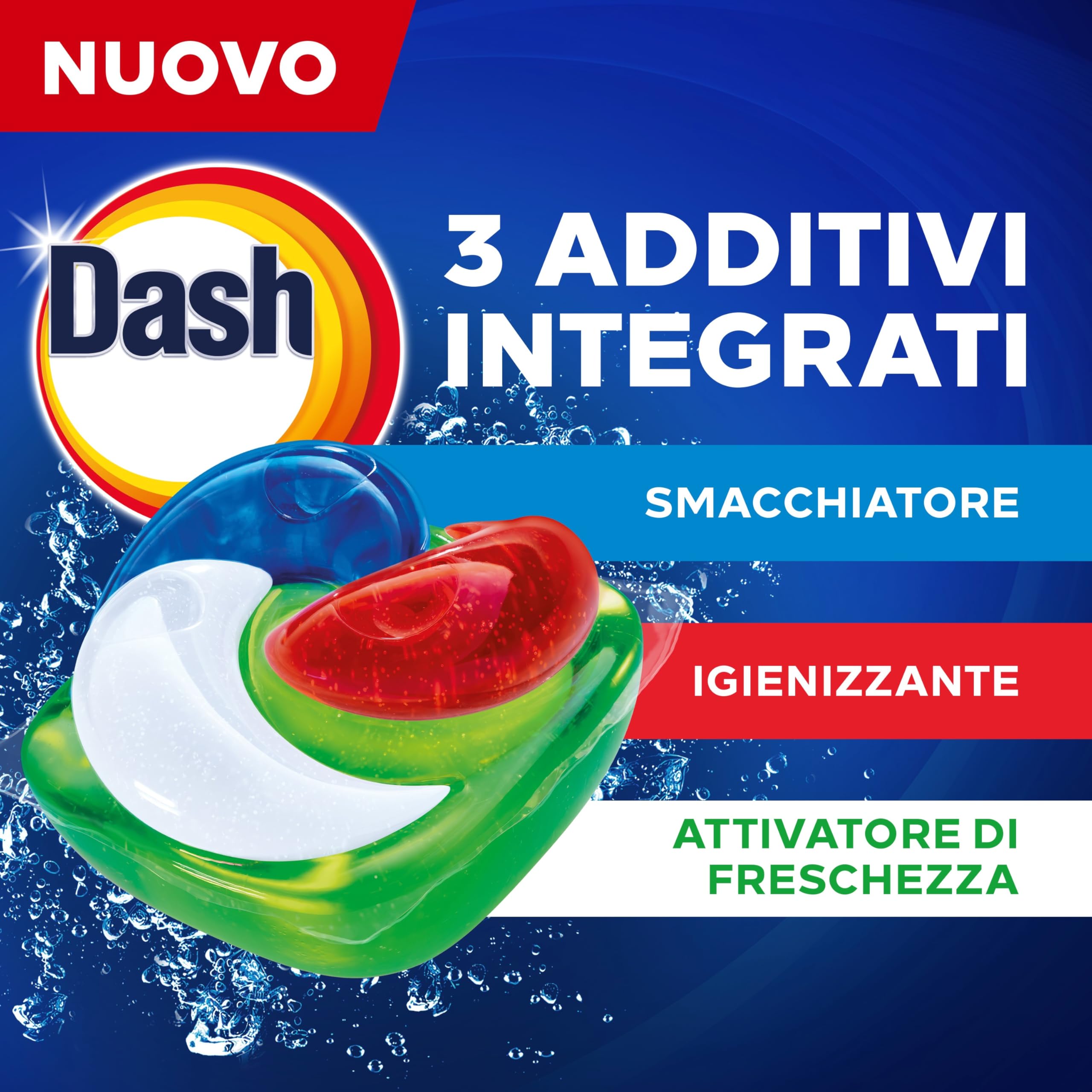Dash Power Pods Detersivo Lavatrice In Capsule, Extra Smacchiante, 88 Lavaggi (2x44), Rimuove anche le macchie secche da 7 giorni, per una pulizia impeccabile