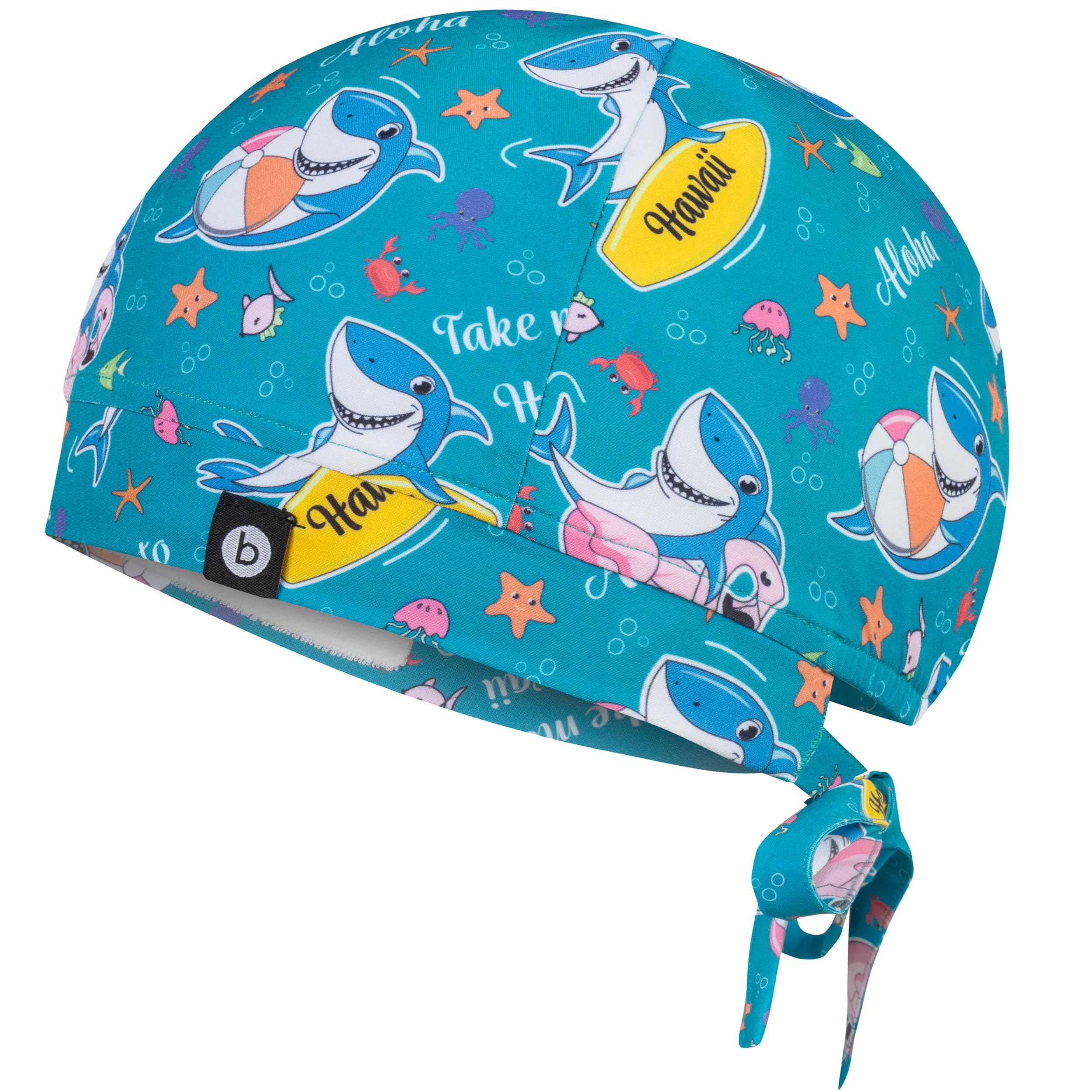 B-Well Unisex Hawaii Modena Scrub Hat Scrub Cap Scrub Hats Surgical Doctors, Nurses, Dentists, Pharmacists, Vets, Medical Staff, One Size