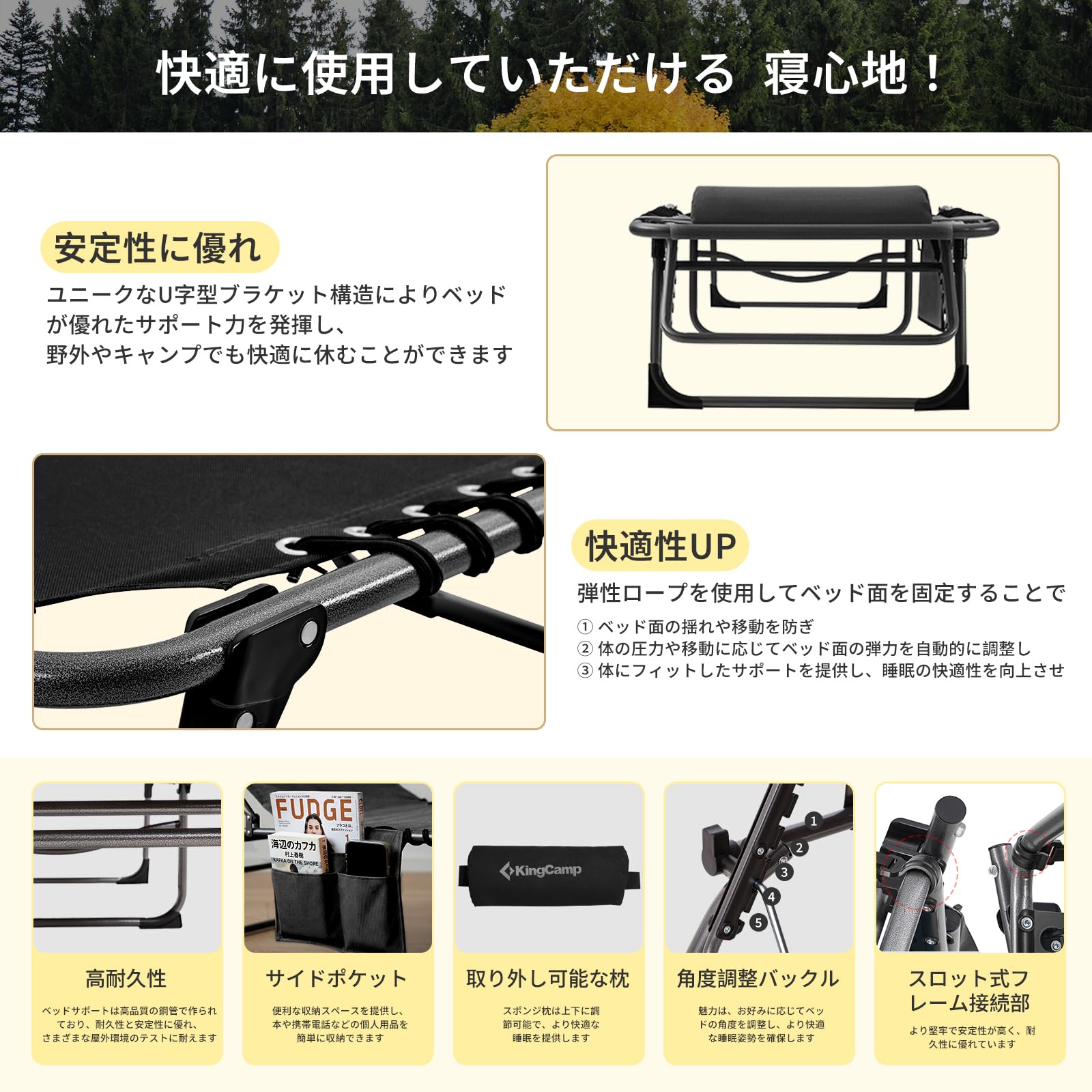 KINGCAMP サマーベッド 折畳み 3WAY 5段階調節 KC2419グレー KingCamp サマーベッド 折畳み 3way 5段階調節 – kingcampoutdoor.co.jp