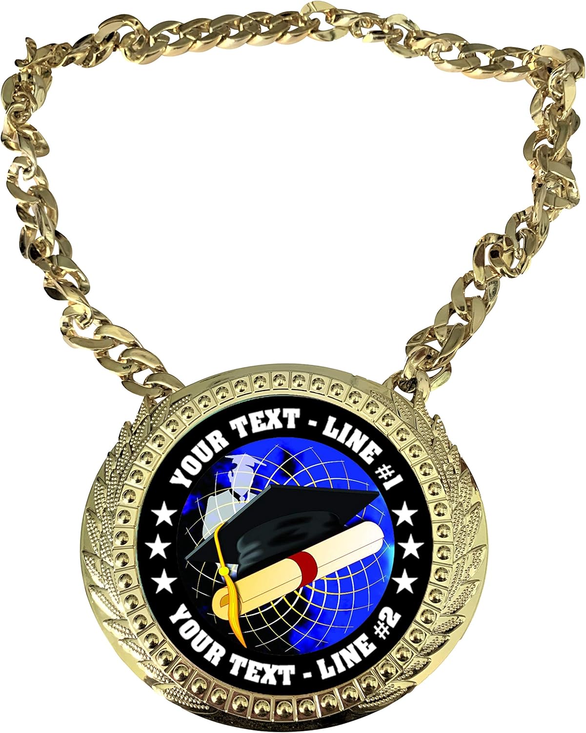 Express Medals Custom Graduation Diploma Champ Chain