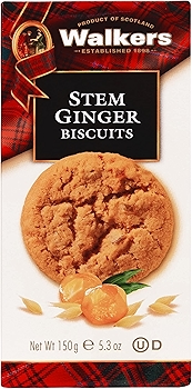 Walker's Stem Ginger Shortbread Biscuits: Traditional Scottish Spice in a Crumbly Bite