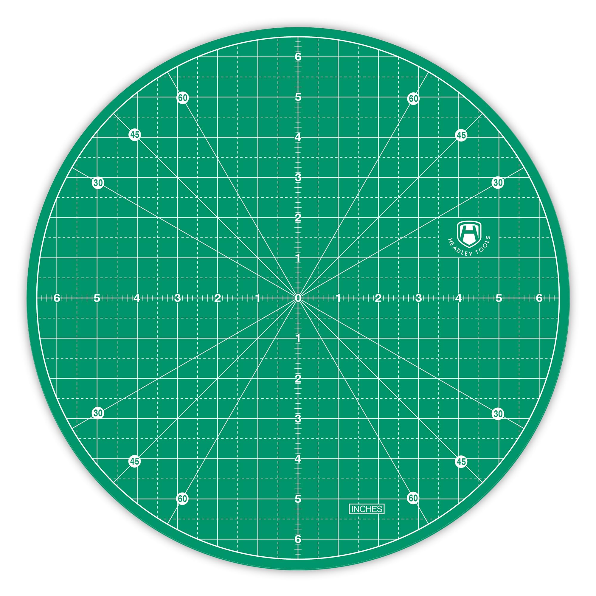 Headley Tools Tapis de découpe rond rotatif de 33 x 33 cm, auto-cicatrisant, avec rotation à 360 degrés et base antidérapante, tapis de planche à coudre, parfait pour le matelassage du tissu, le cuir
