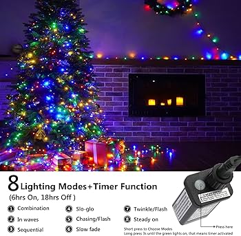 LYHOPE Christmas Lights, Low Voltage 98.4ft 300 LED