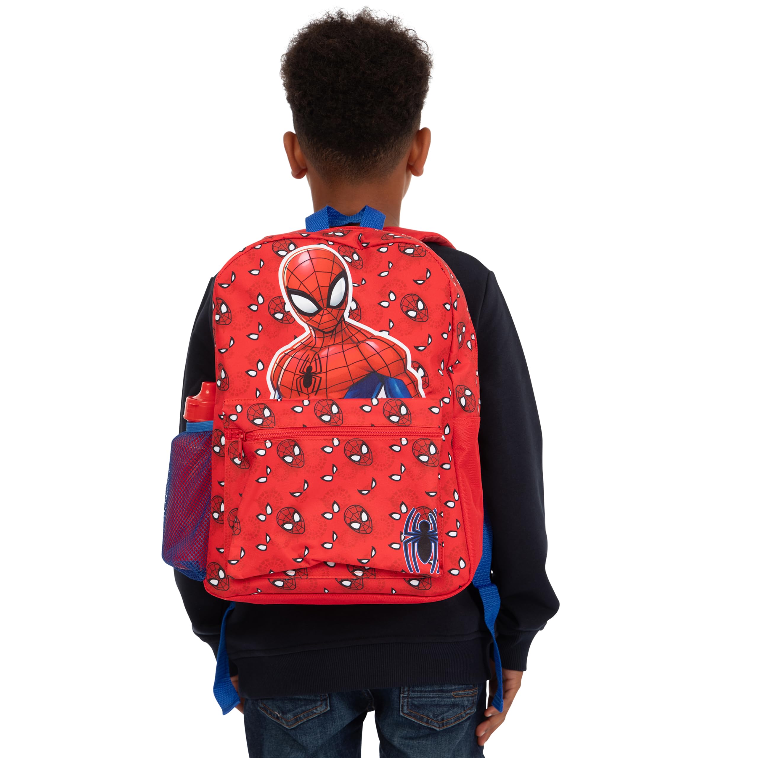 Marvel Schulranzen Rucksäcke, Lunchbag, Trinkflasche, Federmappe | Kinderrucksack Jungen | Rot