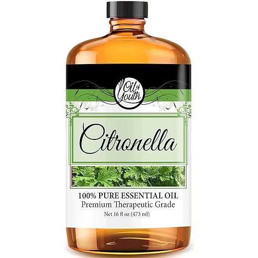 Oil of Youth Essential Oils 16oz - Citronella Essential Oil - 16 Fluid Ounces