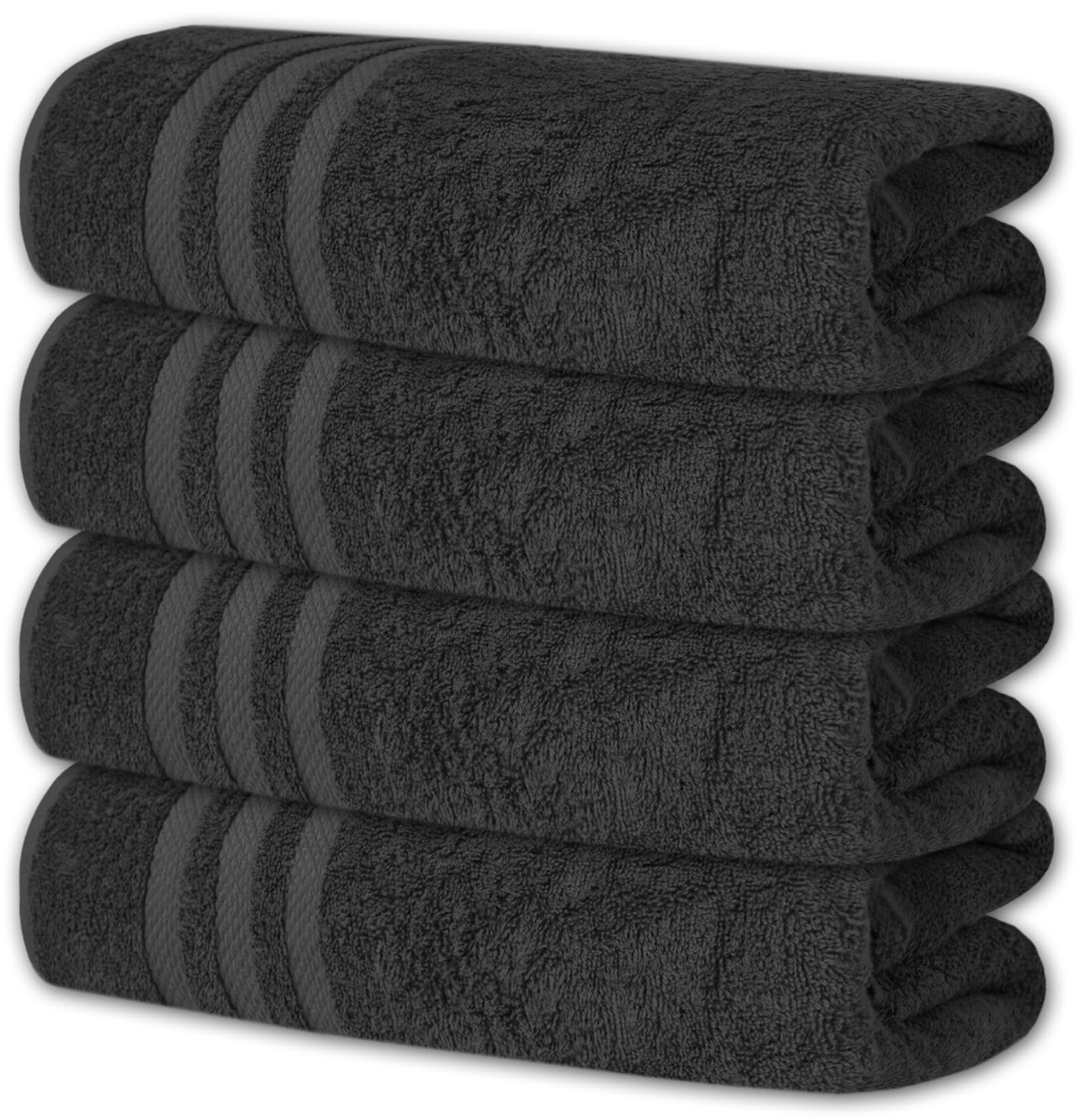 Pristine Linen Luxury 100% Cotton Bath Sheets Pack of 4 – Soft, Absorbent, Oversized Towels – Quick Dry & Plush Bathroom Towels Set – 30x60 Inch Large Bath Towels