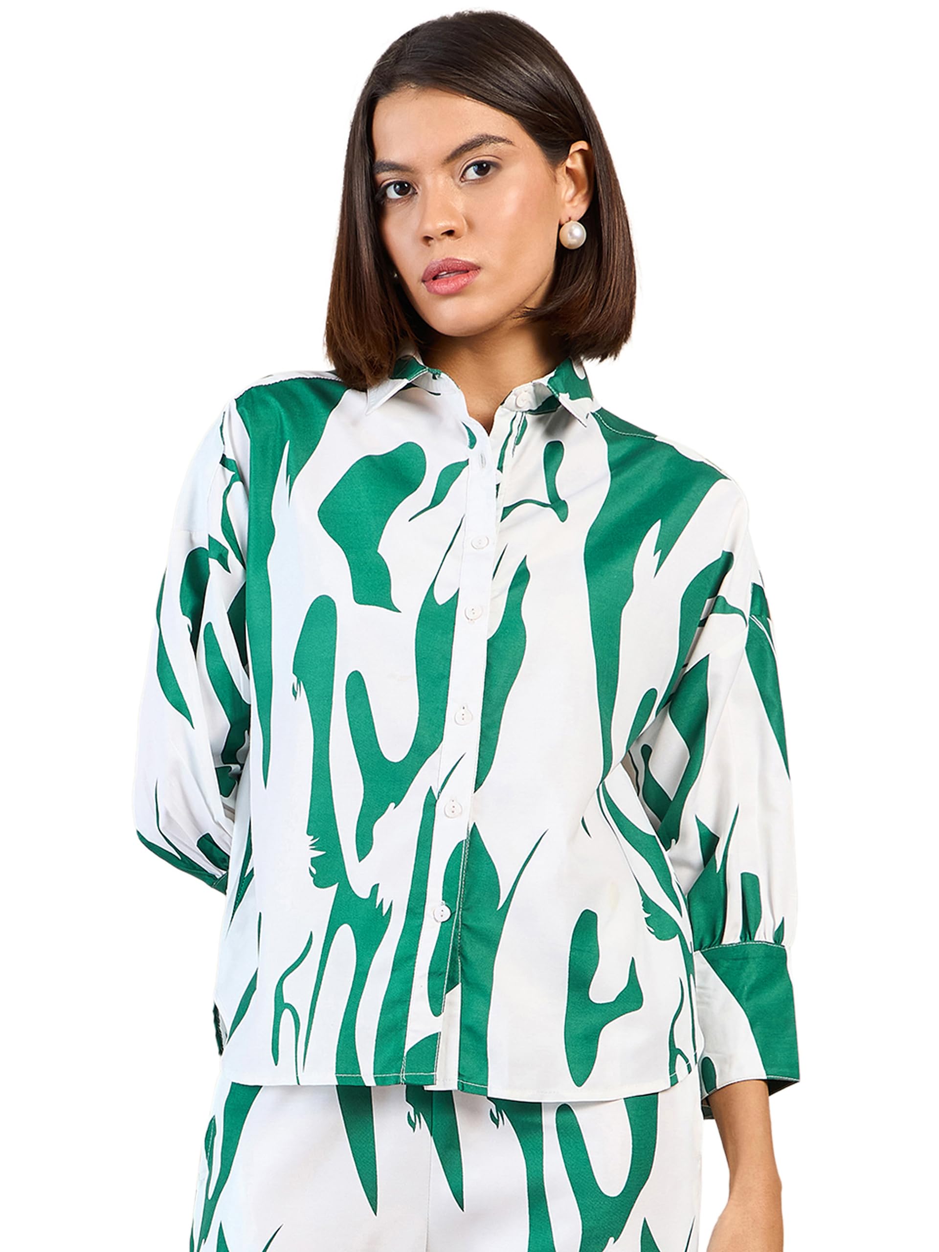 Women's Printed Regular Fit Shirt-image-49