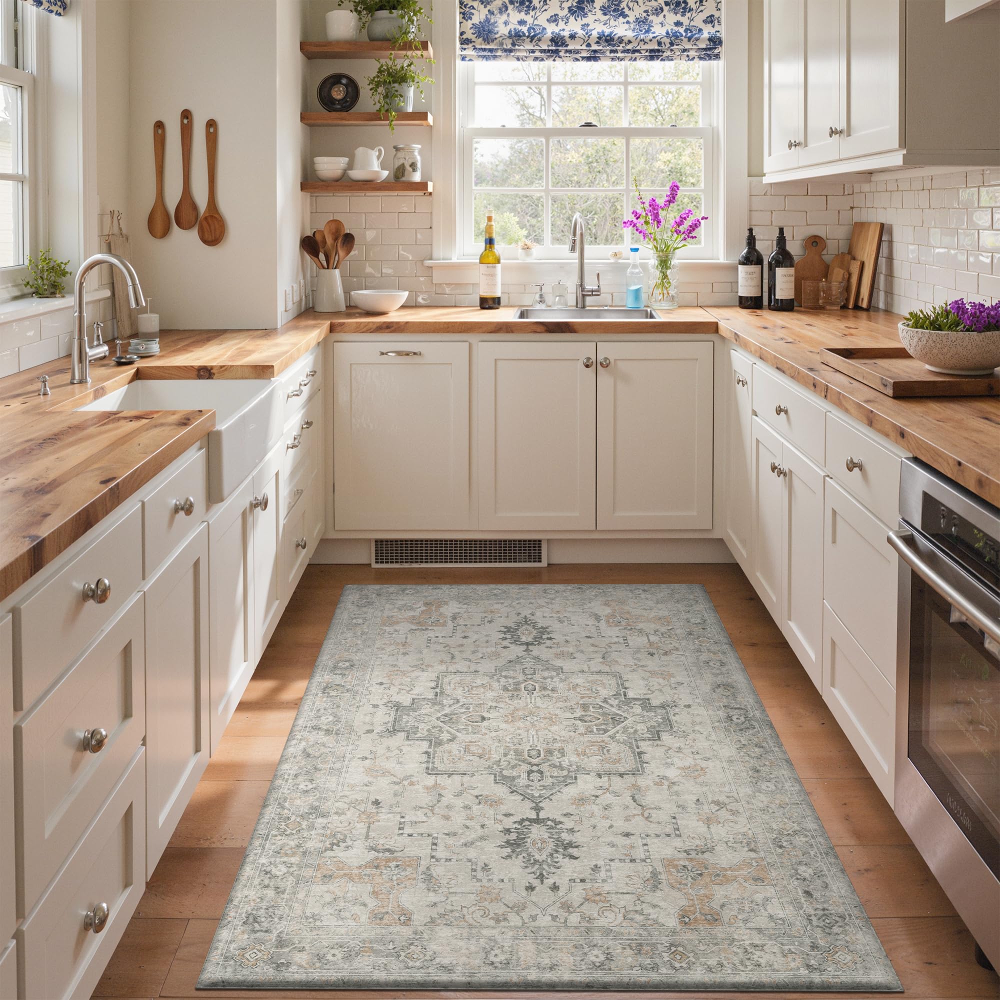 GENIMO Anti Fatigue Kitchen Mats for Floor 47"x71",Large Kitchen Rug