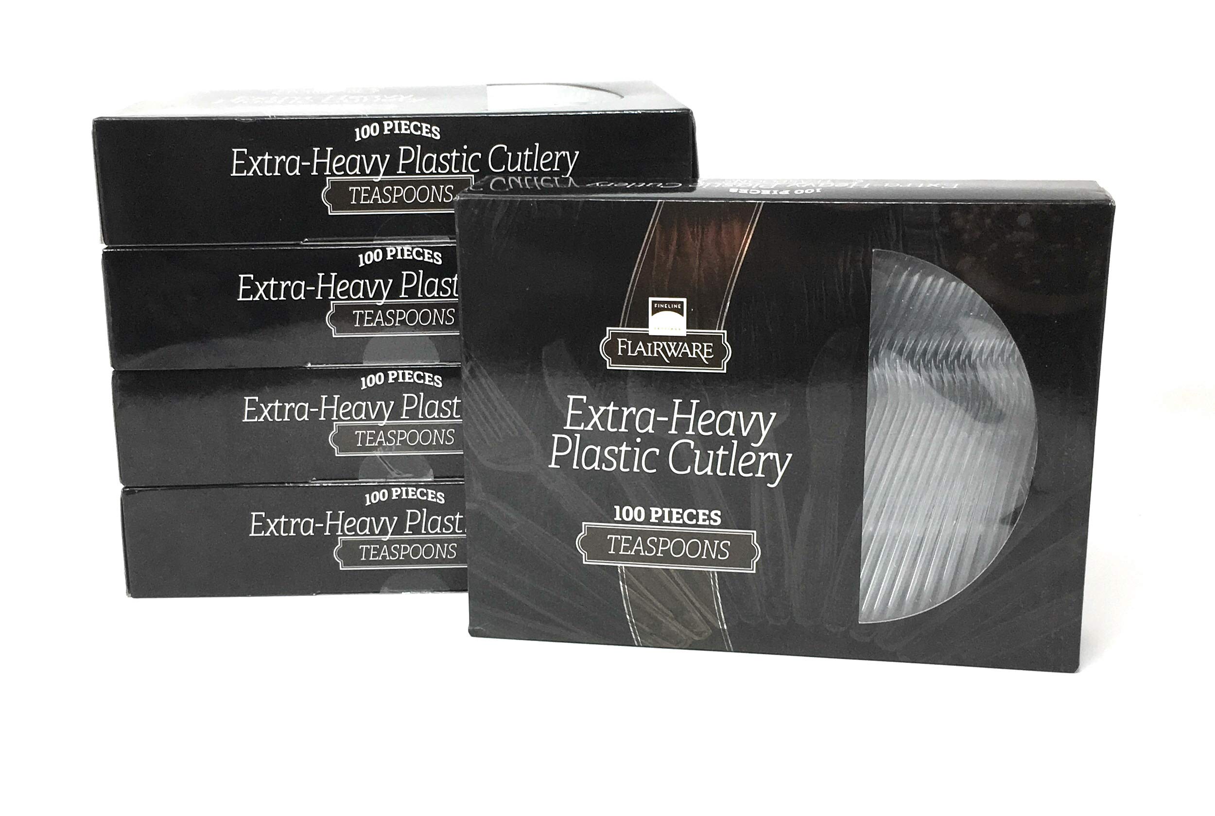 Extra Heavy Duty Full Size Plastic Spoons 1000 Count (Clear)