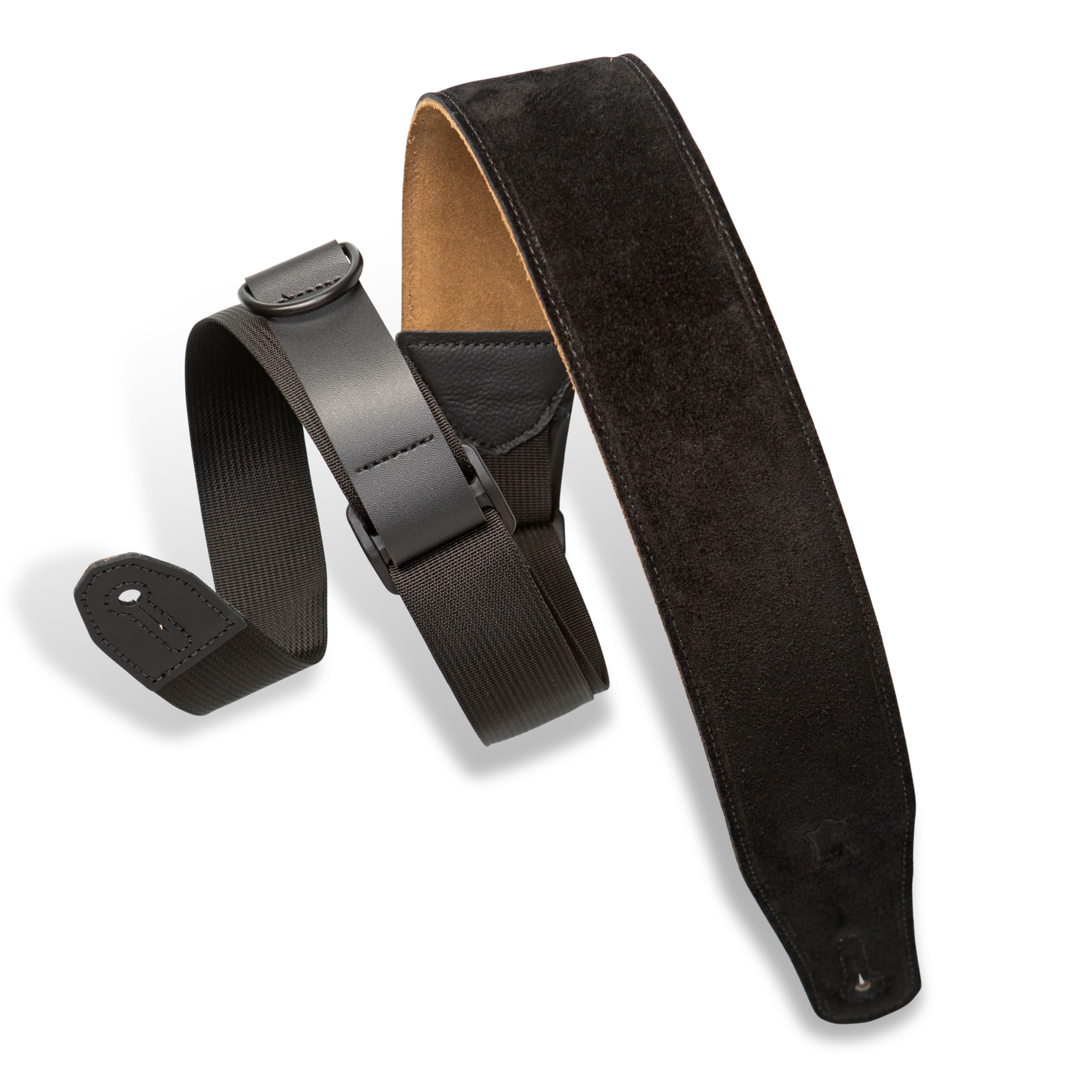 Levy's MRHSP-BLK Right Height - Suede Leather Padded 2 1/2" - Black