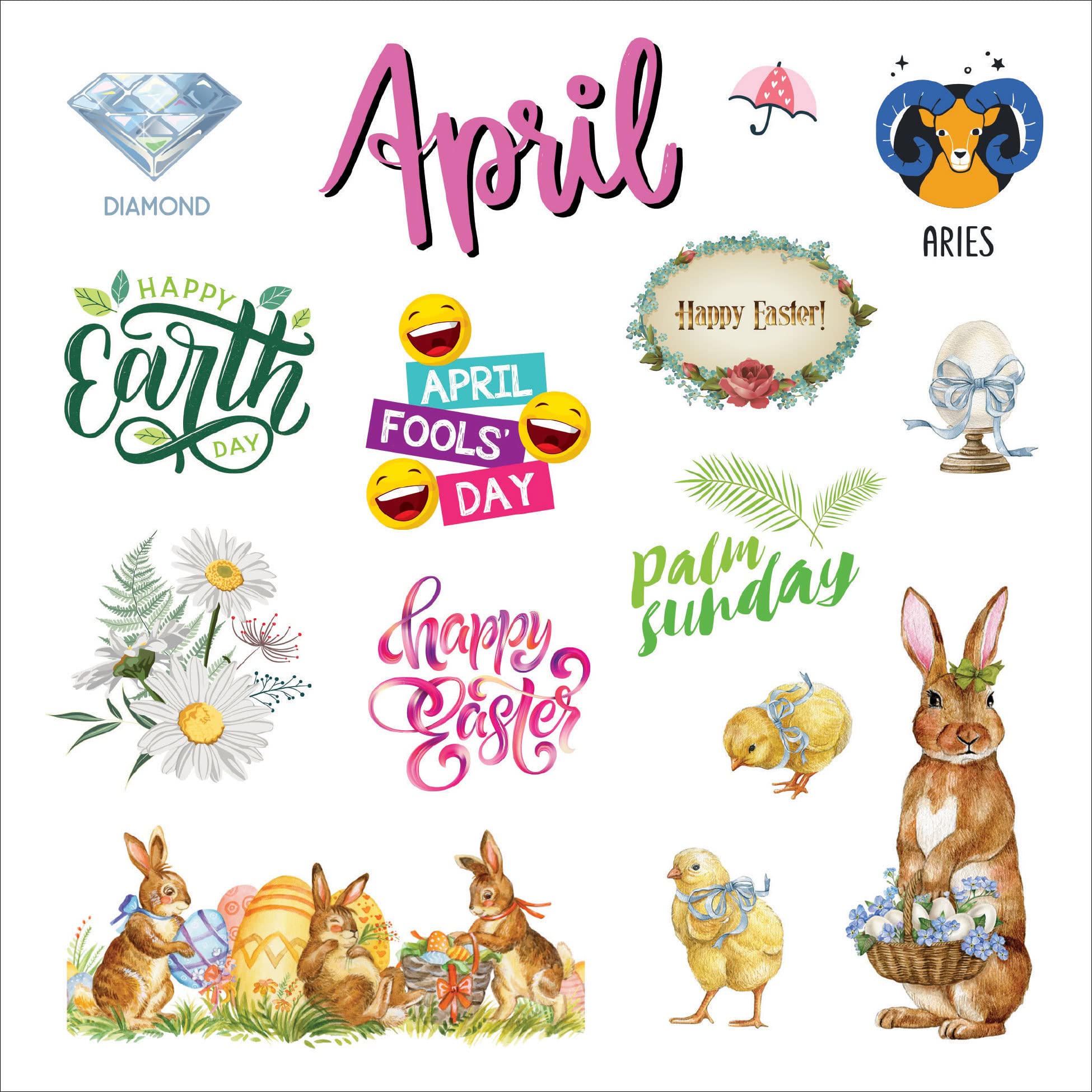 A Year in Stickers: Fun Pictures and Words to Highlight Celebrations