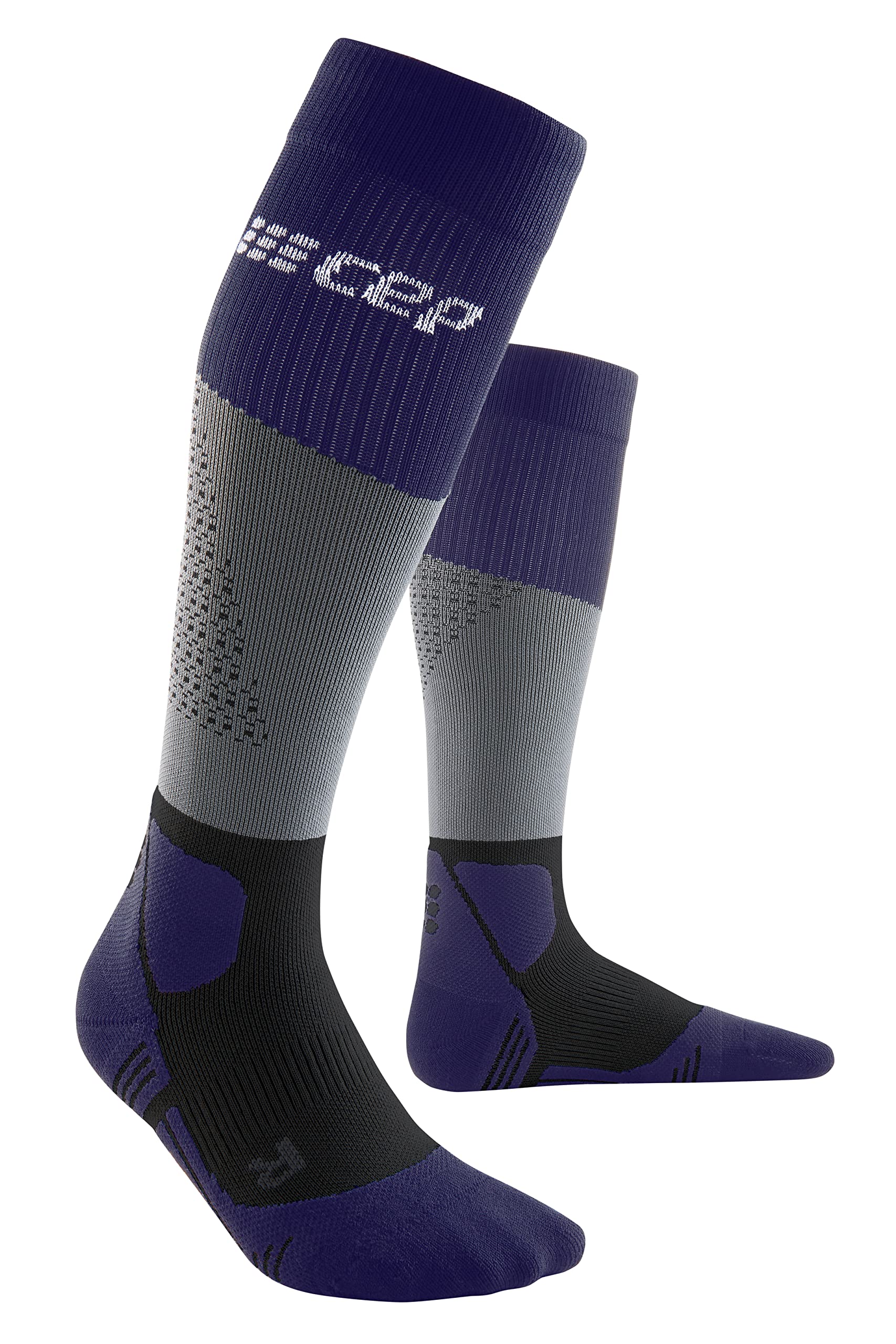 CEP - HIKING MAX CUSHION COMPRESSION MERINO SOCKS für Damen | Knielange Wandersocken mit Kompression | Trekkingsocken für optimale Trittsicherheit und optimal platzierter Polsterung
