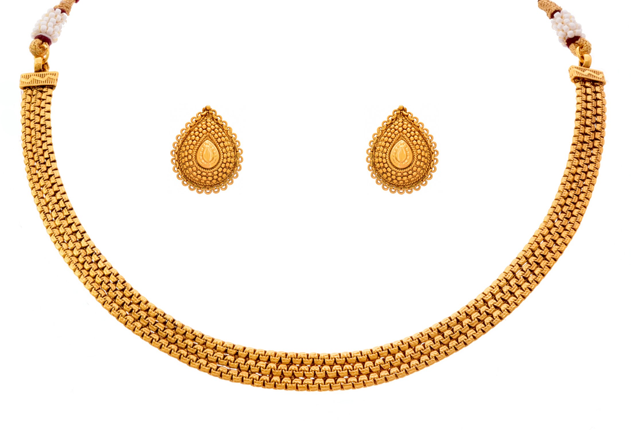 JFL - Traditional Ethnic One Gram Gold Plated Designer Patta Necklace Set with Drop Stud Earring for Women & Girls.,Valentine (B0788LTQPB) Amazon Price History, Amazon Price Tracker