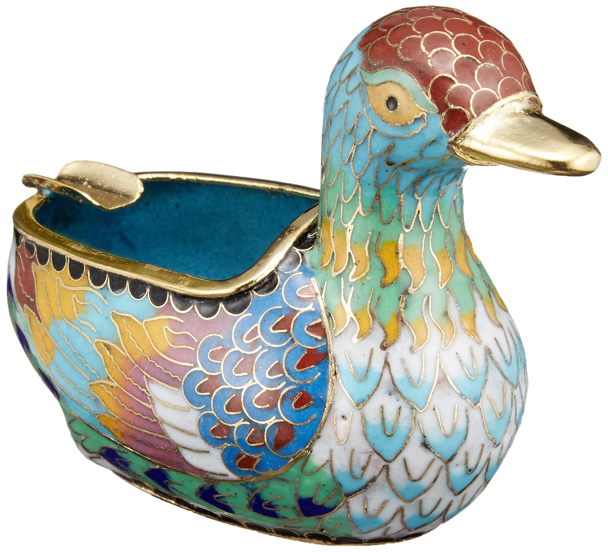 60◇ 希少　ヴィンテージ 中国 七宝 灰皿 風水 鴨 動物 鳥 Amazon.co.jp: 七宝焼き 灰皿 鴨 : ファッション