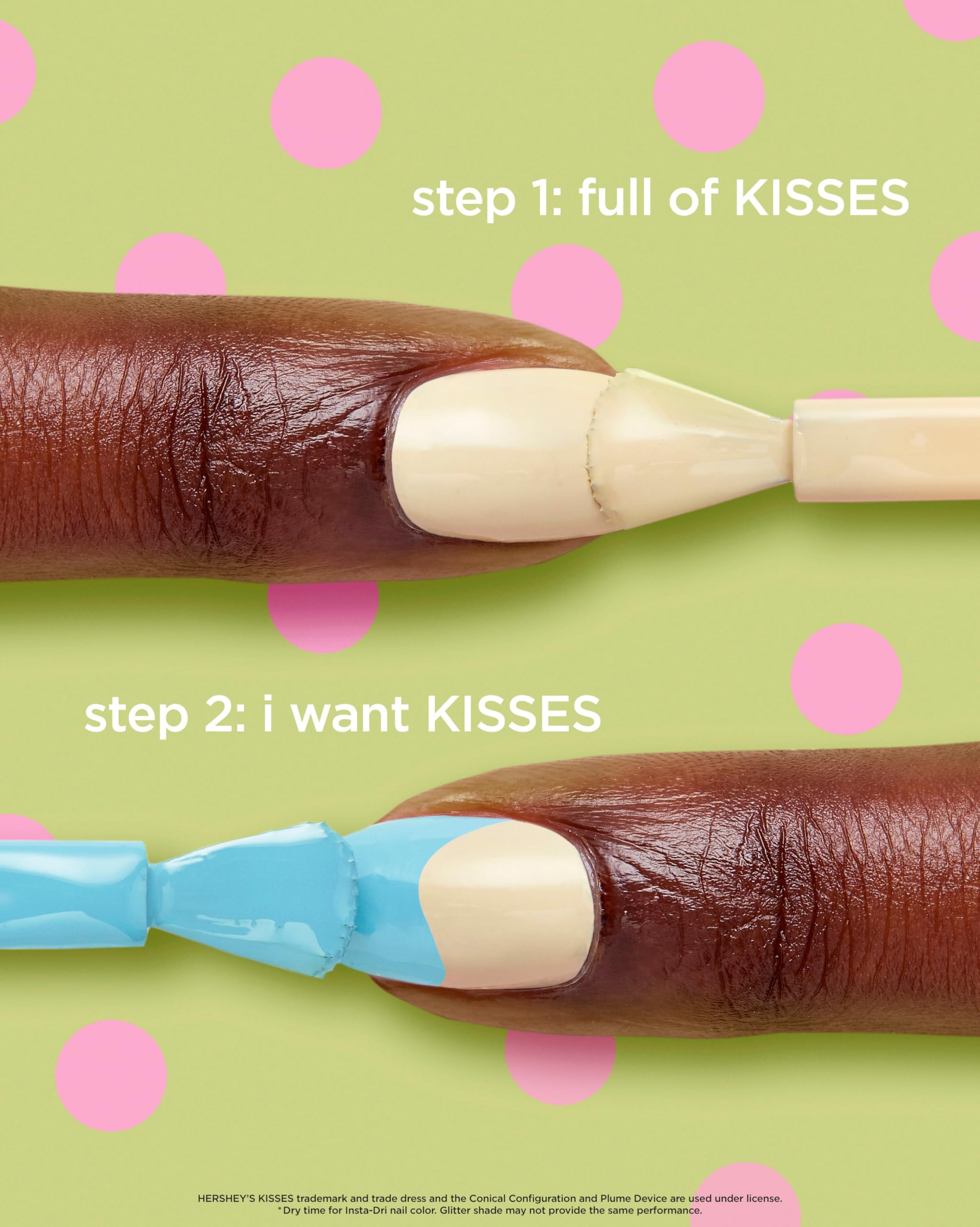 Sally Hansen Insta-Dri Nail Polish | Quick Dry, Long Lasting, Streak-Free Shine | Opaque, Shiny | 509 Mint Me in St. Louis | Soft Aqua Blue Nail Color.: 725 I Want KISSES 0.31 Fl Oz (Pack of 1)