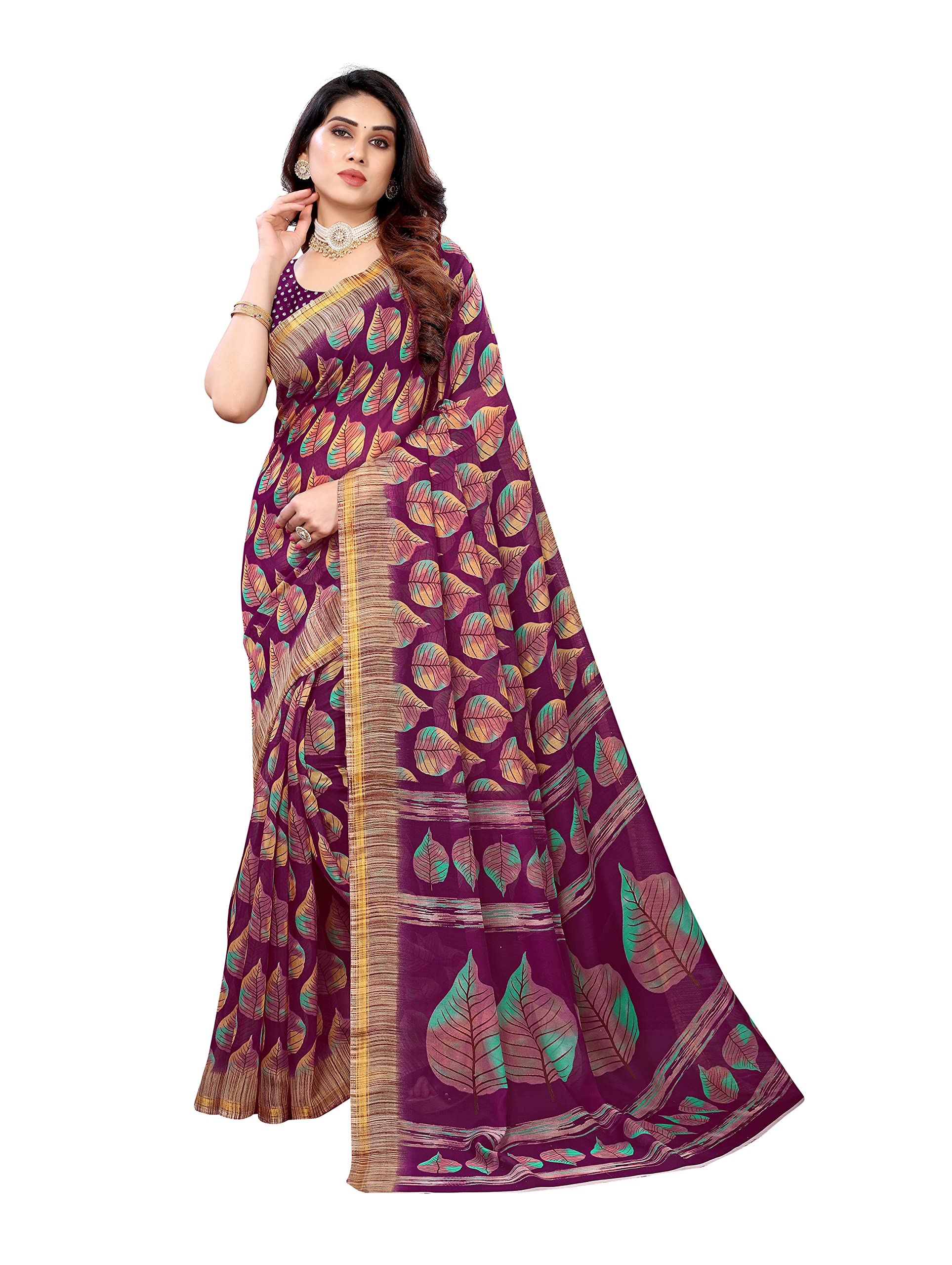 Pisara Women's Cotton Silk Printed Saree
