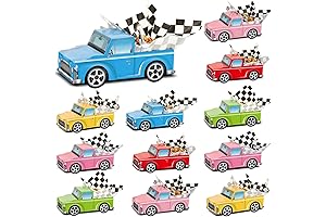 24 Pcs Cardboard Car Food Boxes for Party Supplies