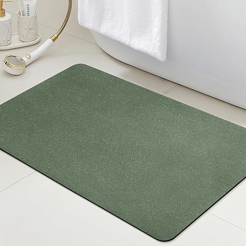 Miniatura 26 de ACCUMTEK Alfombrilla de Baño Ultrafina, Alfombrillas Antideslizantes de Espesor Reforzado para Debajo de la Puerta, Alfombras de Baño 2-gris