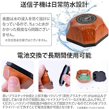 Amazon.co.jp: ワイヤレスチャイム 【(8.3インチ大画面) 本体+子機