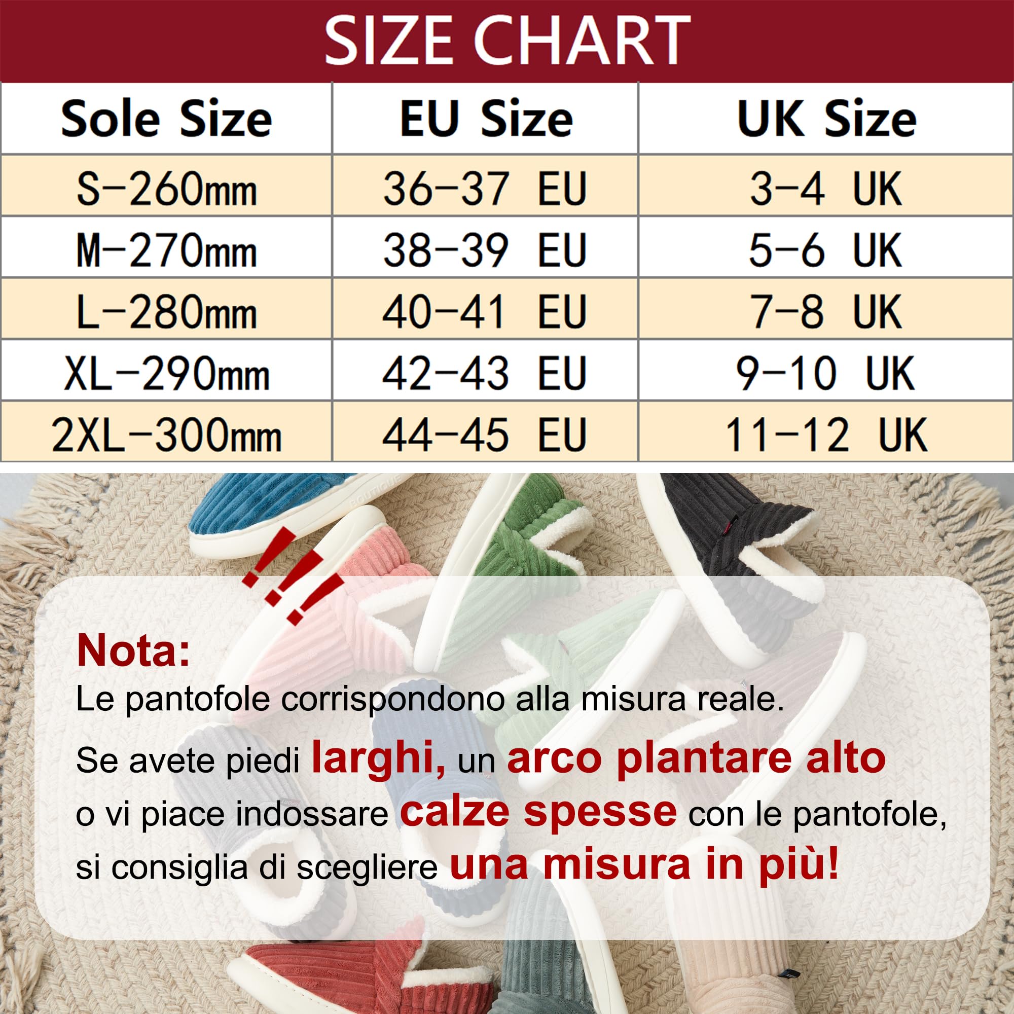 Donpapa Ciabatte Donna Uomo Invernali Pantofole Calde Peluche Chiuse Comode Memory foam Antiscivolo Inverno Scarpe