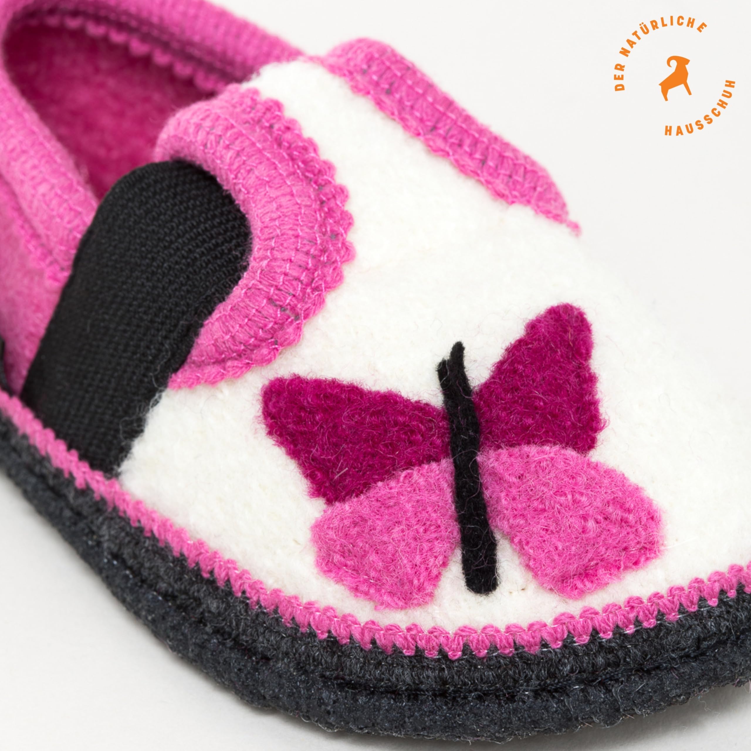 Bobby Butterfly - Pantuflas infantiles para niños y niñas, cómodas zapatillas de fieltro con goma elástica y suela impermeable