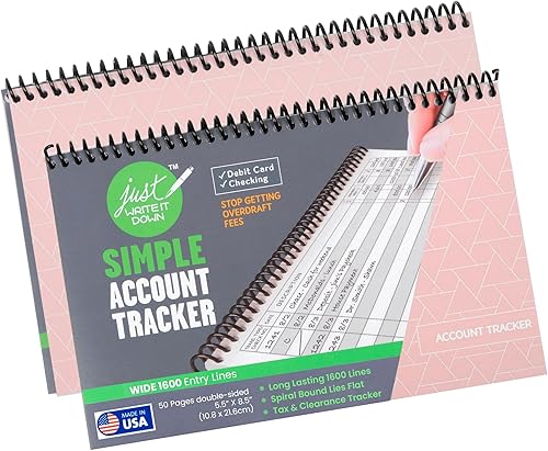 The Superior Register - Cuaderno de registro de cheques y tarjetas de débito, ideal para dar seguimientos a tus cuentas de manera sencilla