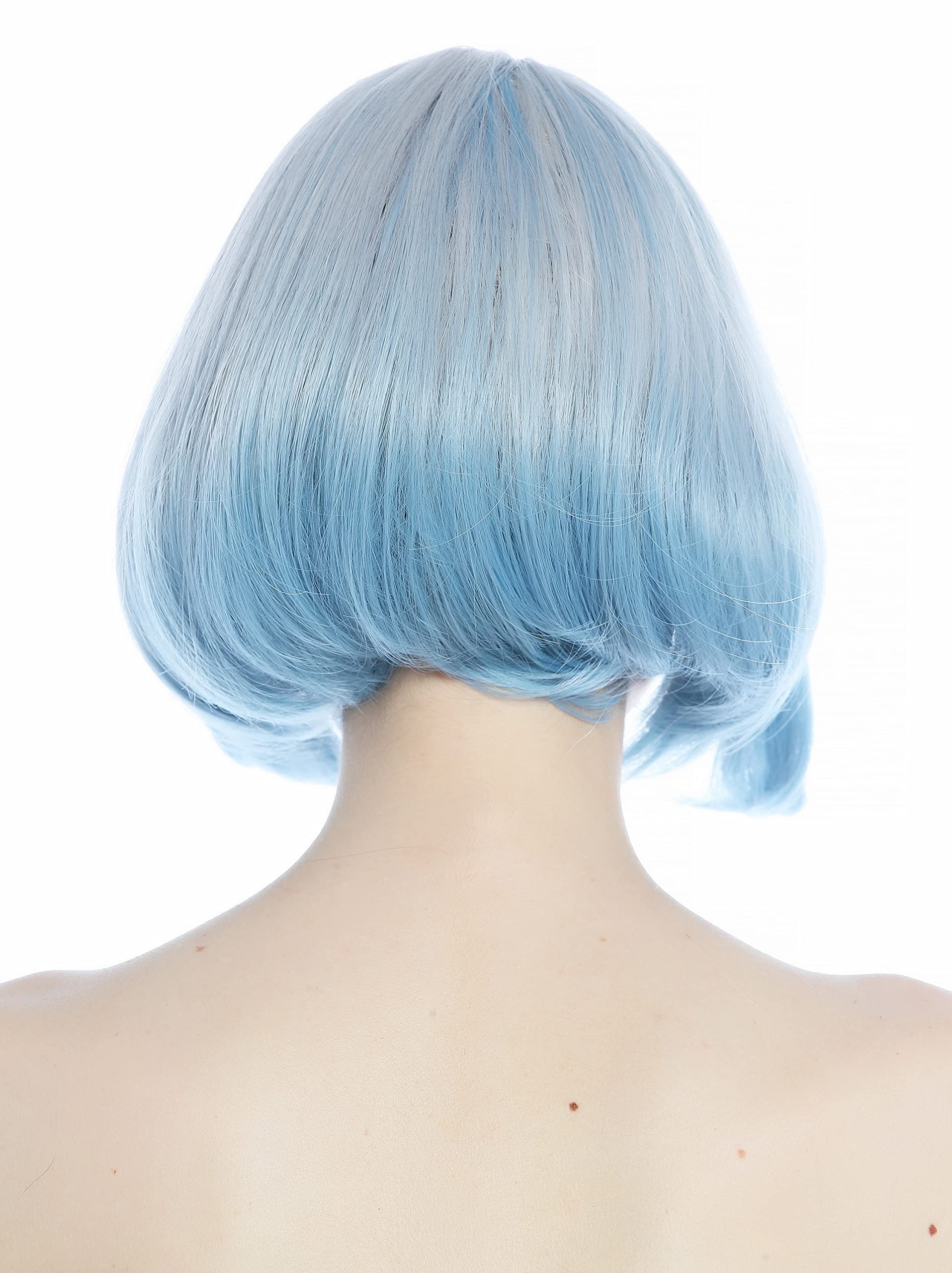 WIG ME UP - DL228-88AR3904 Ladies' Wig short Bob curved tips blue silvery white mix, silvery white and blue (88AR3904) - Image 4