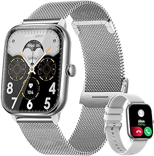 Smart Watch For Men Call Dial 1.9" HD Touch Screen Fitness Tracker With Heart Rate Monitor Sleep Tracker Smartwatch Step Counter Pedometer Stopwatch Activity Tracker For IOS Android Samsung