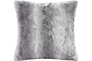 Madison Park Zuri Faux Fur Ombre Stripe Ultra Soft Luxury Decorative Throw Pillows