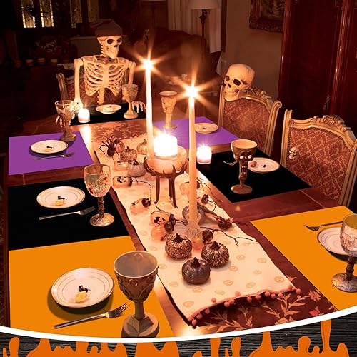 Miniatura 7 de 150 manteles individuales desechables de papel de Navidad, color rojo, verde y blanco, manteles individuales rectangulares de 11 x 17 pulgadas,