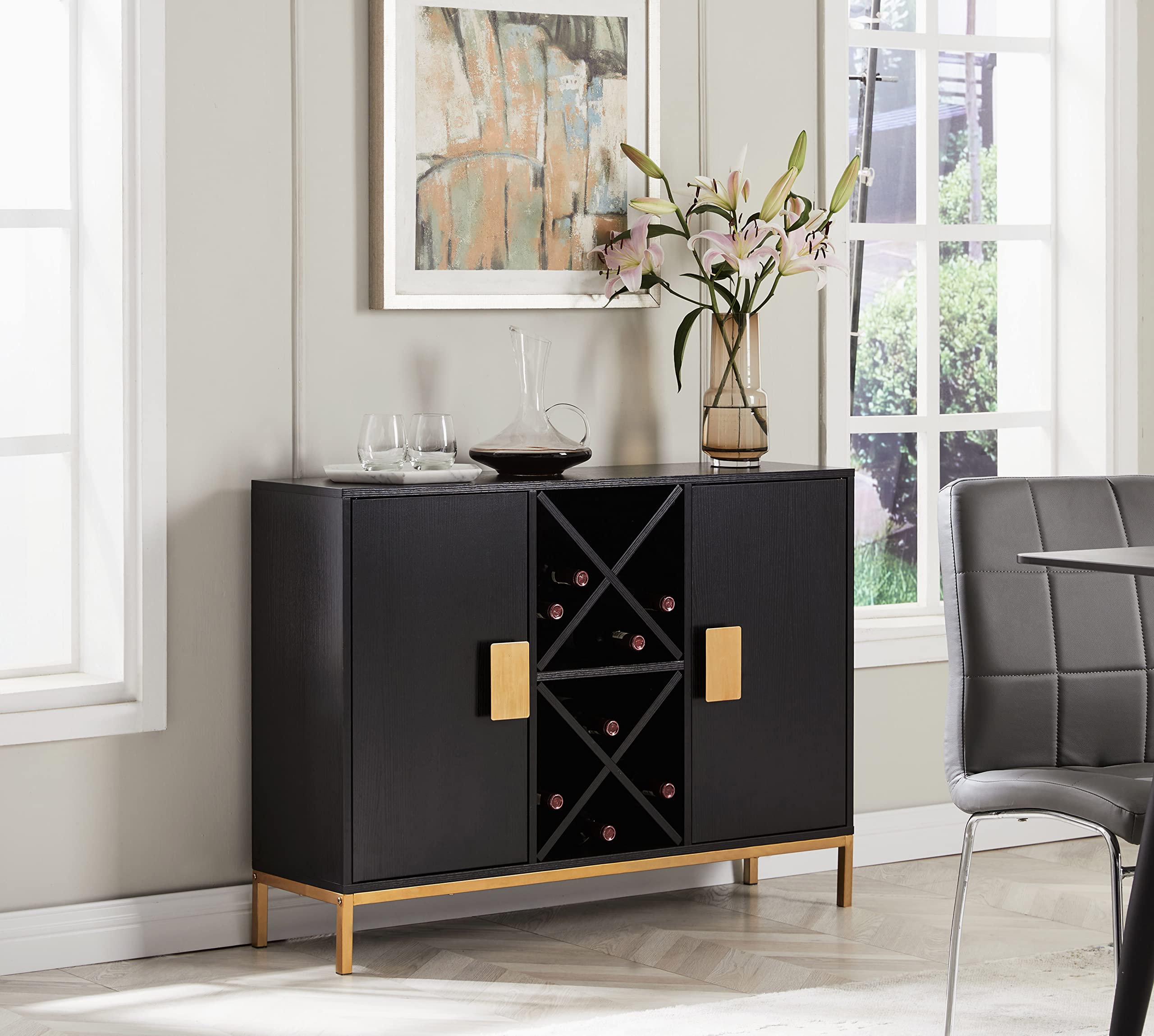 Buy Kings Brand Furniture Grant Sideboard Buffet Wine Bar