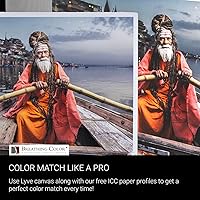 Vista 5 de Papel de lona mate Lyve de alta calidad perfecto para su uso en marcas y modelos profesionales de impresoras Epson, Canon y HP preferidas por