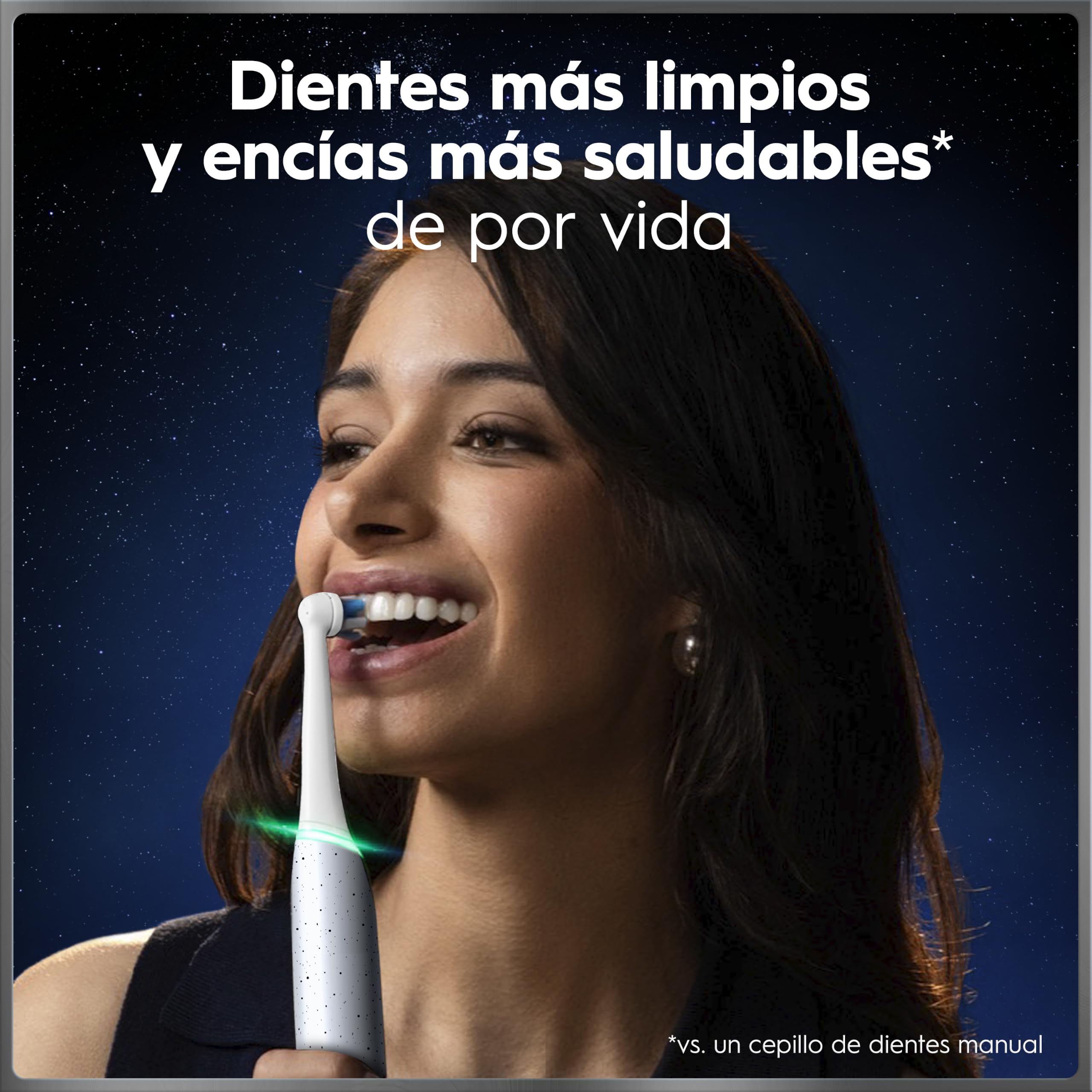 Oral-B iO 10 Cepillo de Dientes Eléctrico Blanco, con 3 Cabezales y 1 Estuche Cargador de Viaje, Diseñado por Braun