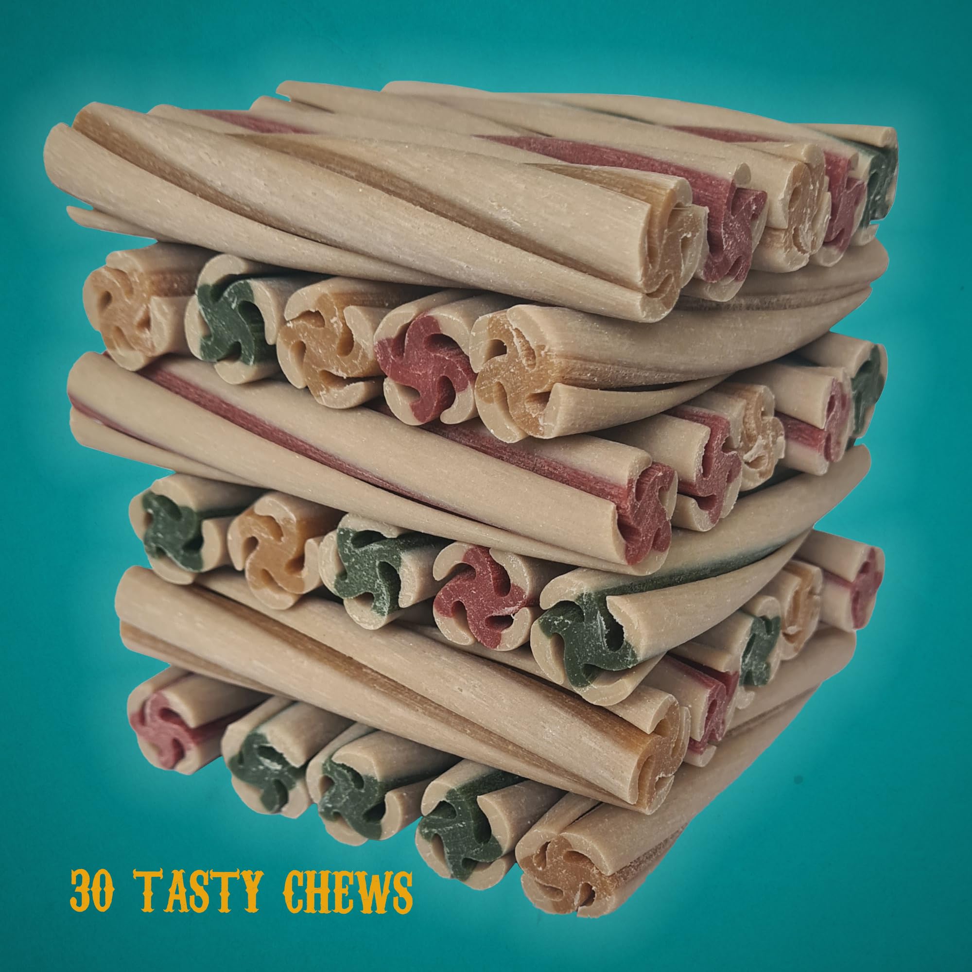 Vegan dog chews, 30 edible Helter Skelter dog treats with a plant-based recipe for sensitive dogs. Fun chews for dogs of all ages. 810g - Image 4