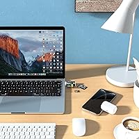 Vista 6 de Lector de tarjetas micro SD, lector de tarjetas SD 4 en 1 a adaptador USB, lector de tarjetas de memoria para MS Duo/Pro, tarjeta M2, SDXC, SDHC