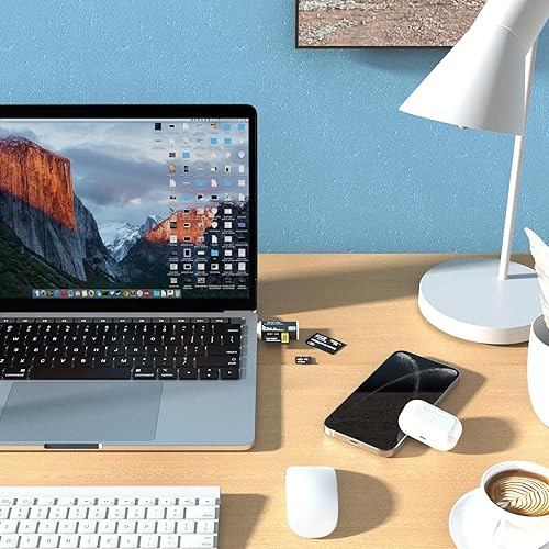 Miniatura 6 de Micro SD Card Reader, 4-in-1 SD Card Reader to USB Adapter, Memory Card Reader for MS DuoPro, M2 Card, SDXC, SDHC, MMC, RS-MMC, Micro SDXC, Micro