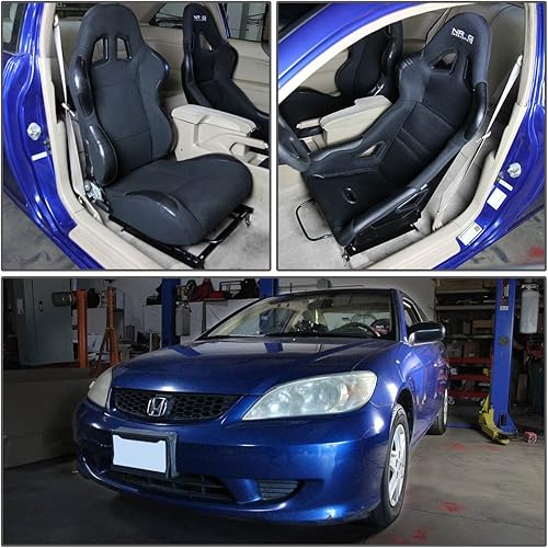 Vista 19 de DNA Motoring SBK-LM-350Z - Par de soportes de asiento de acero extensible de montaje bajo compatibles con 350Z 03-09, color negro