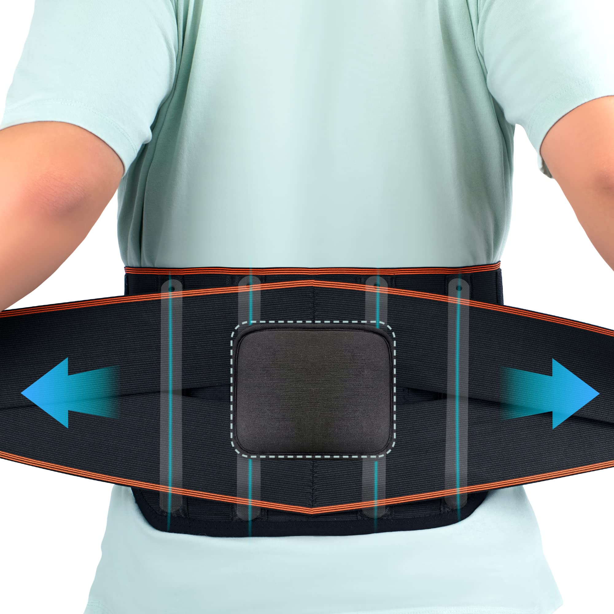Photo 1 of Alcpash Back Brace, Adjustable Lumbar Support with 4 Removeable Stays and Lumbar Pad for Male and Female Adults