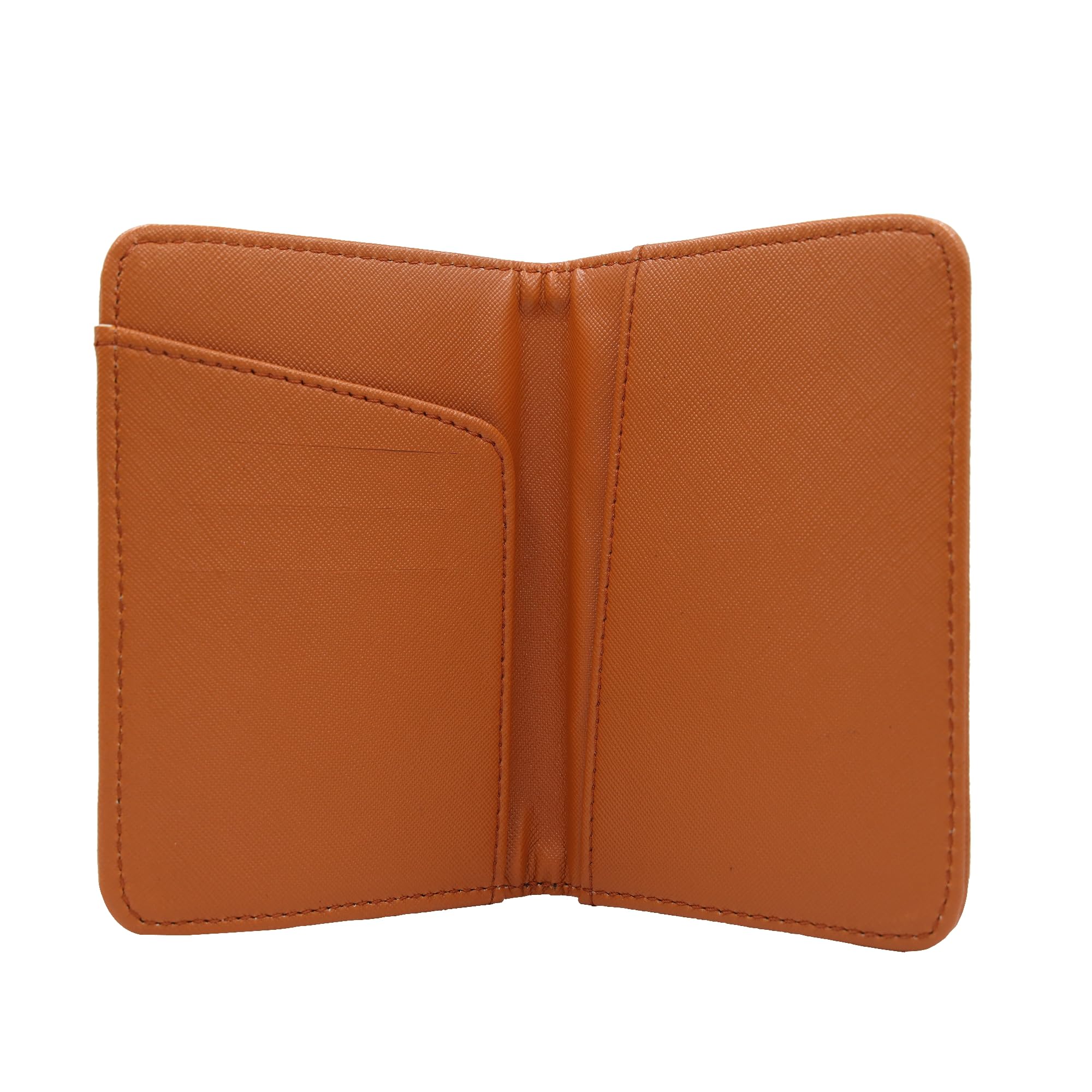 Vegan Leather Passport Holder Cover with 3 Card Slots, Travel Document Organiser, Passport Case for Men & Women - Tan-image-13