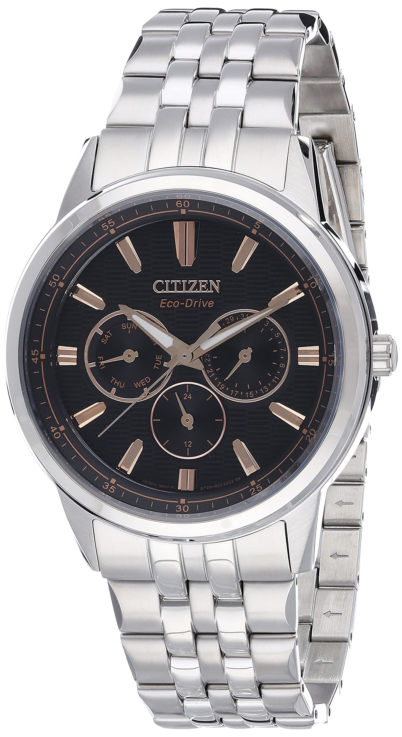Amazon.co.jp: Citizen Eco-Drive Hybrid Black Dial Mens Watch