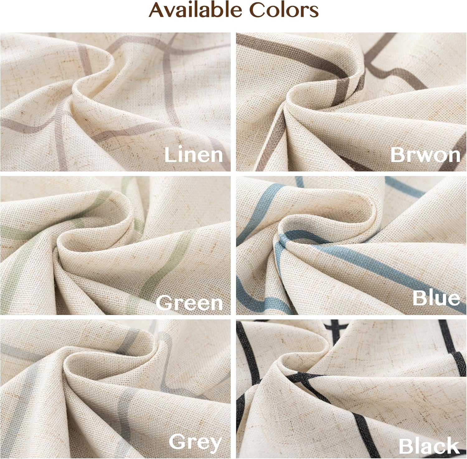 THREE GIRLS Pinch Pleated Plaid Curtains Blackout Linen Gingham Blue Curtains for Living Room,Bedroom Checkered 90 Inches Long Double Layer 2 Panels Set Luxury and Modern Printed Design Darkening