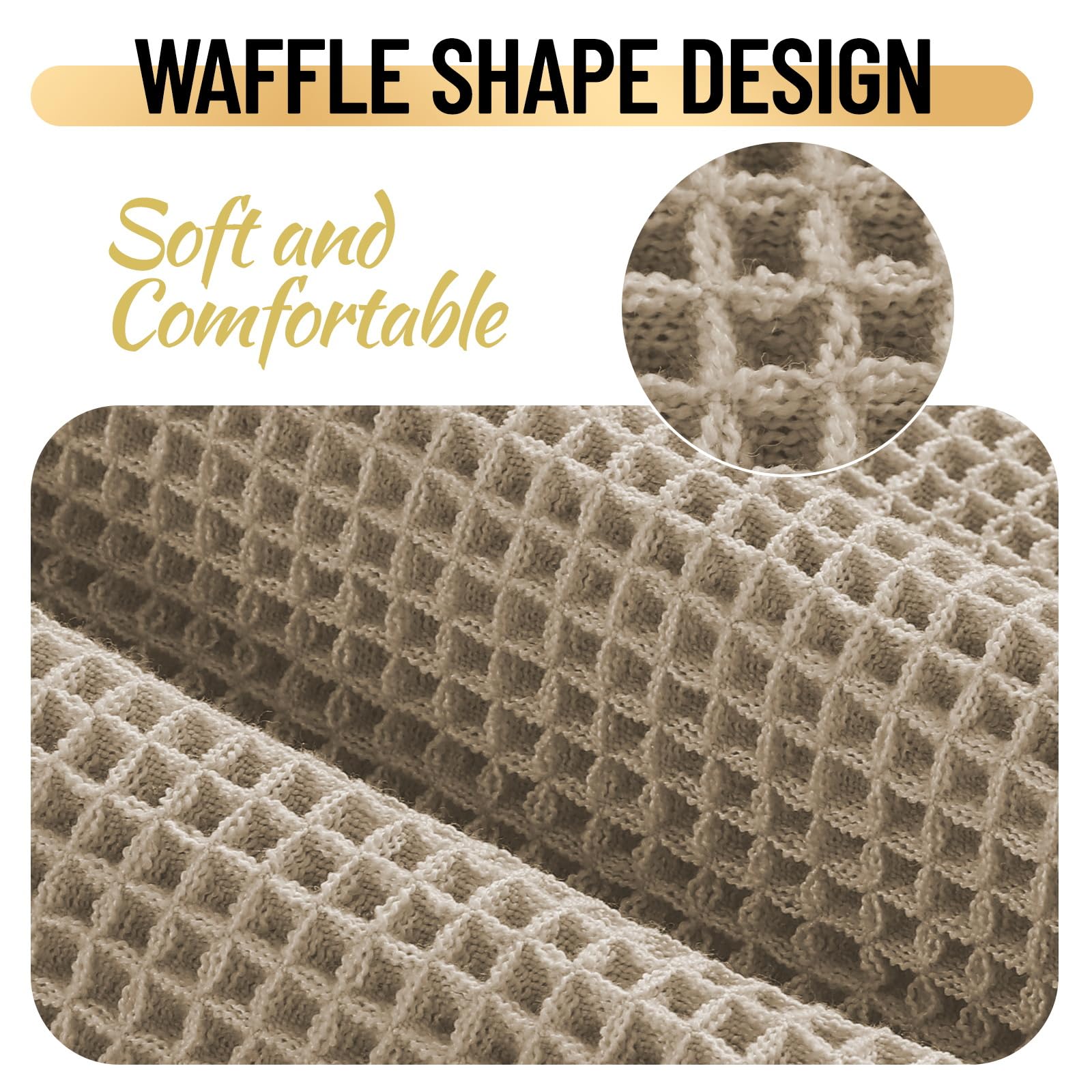 Waffle Badematte rutschfest Badezimmerteppich mit rutschhemmender Rückseite Weich Badteppich Saugfähige Badvorleger Waschbar Duschvorleger für Badezimmer, 60x180 cm, Braun