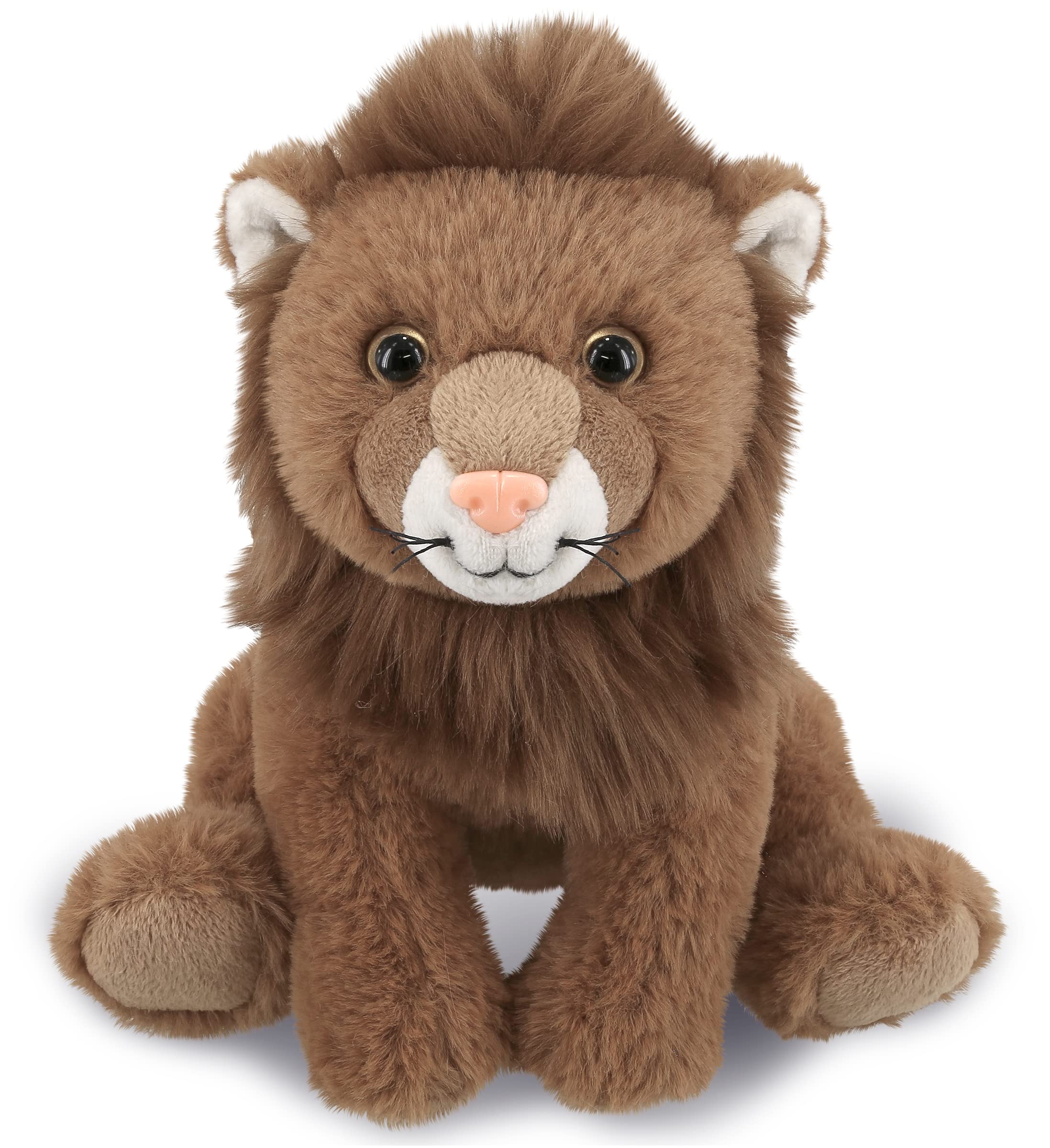DolliBuPlush Lion Stuffed Animal - Soft Huggable Squat Lion, Adorable Playtime Lion Zoo Plush, Cute Wildlife Safari Cuddle Gift, Super Soft Plush Doll Toy for Kids & Adults - 8 Inches