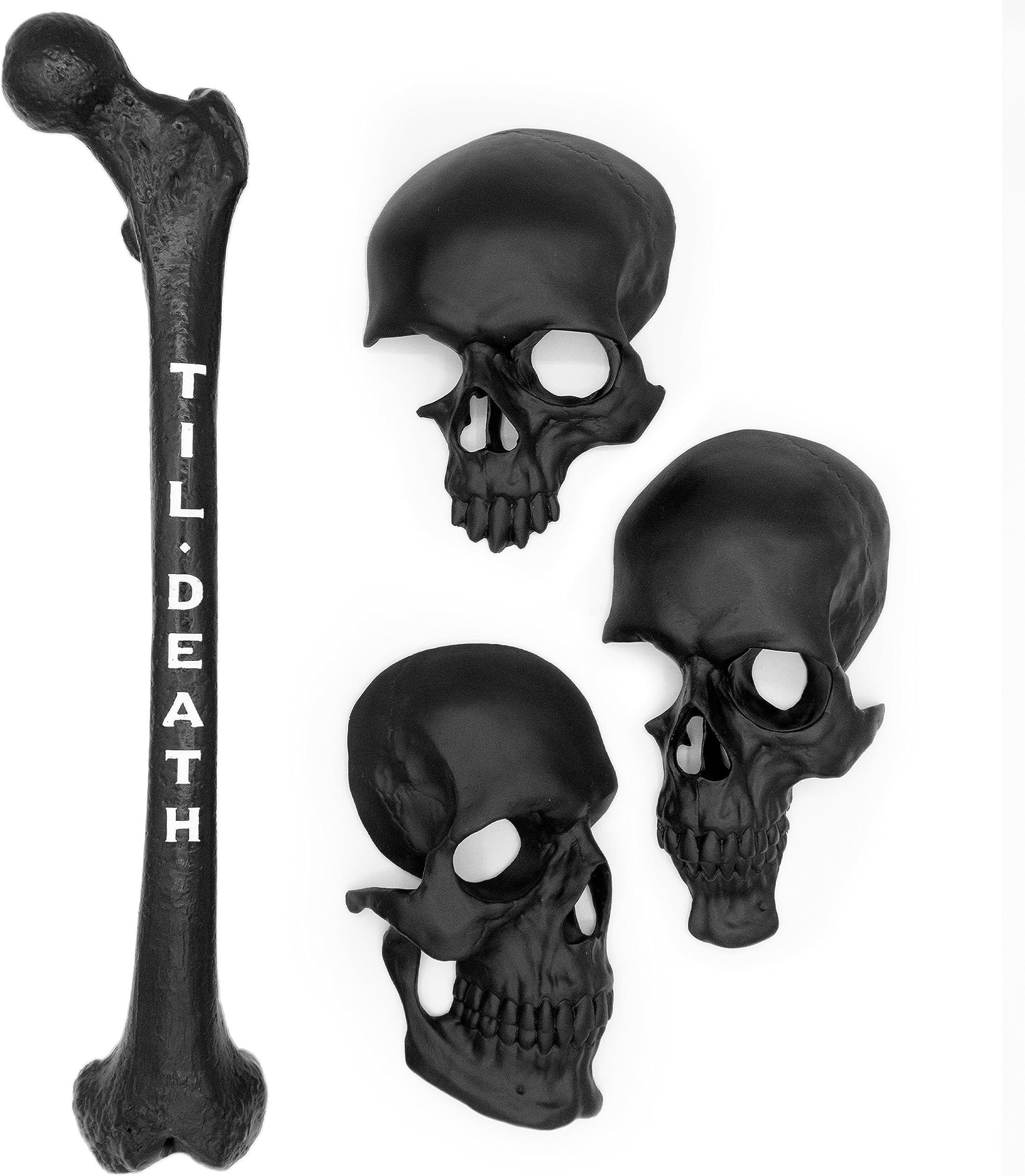 GAVIA Skull and Femur Wall Decor - Gothic Wall Decor - Gothic Decor for Bedroom - Gothic Home Decor - Skull Decor - Goth Decor - Goth Room Decor - Gothic Bedroom Decor - Skeleton Decor