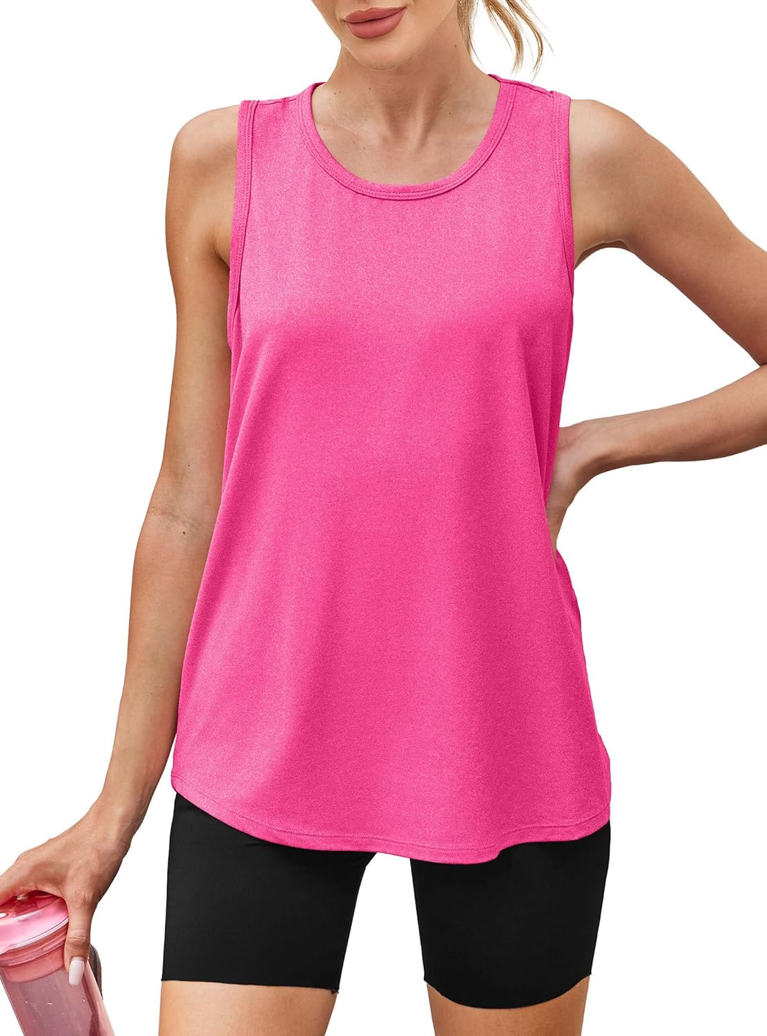 Womens Workout Tops Sleeveless Racerback Lightweight Active Tennis Yoga Shirts Athletic Running Tank Top for Women - Image 4