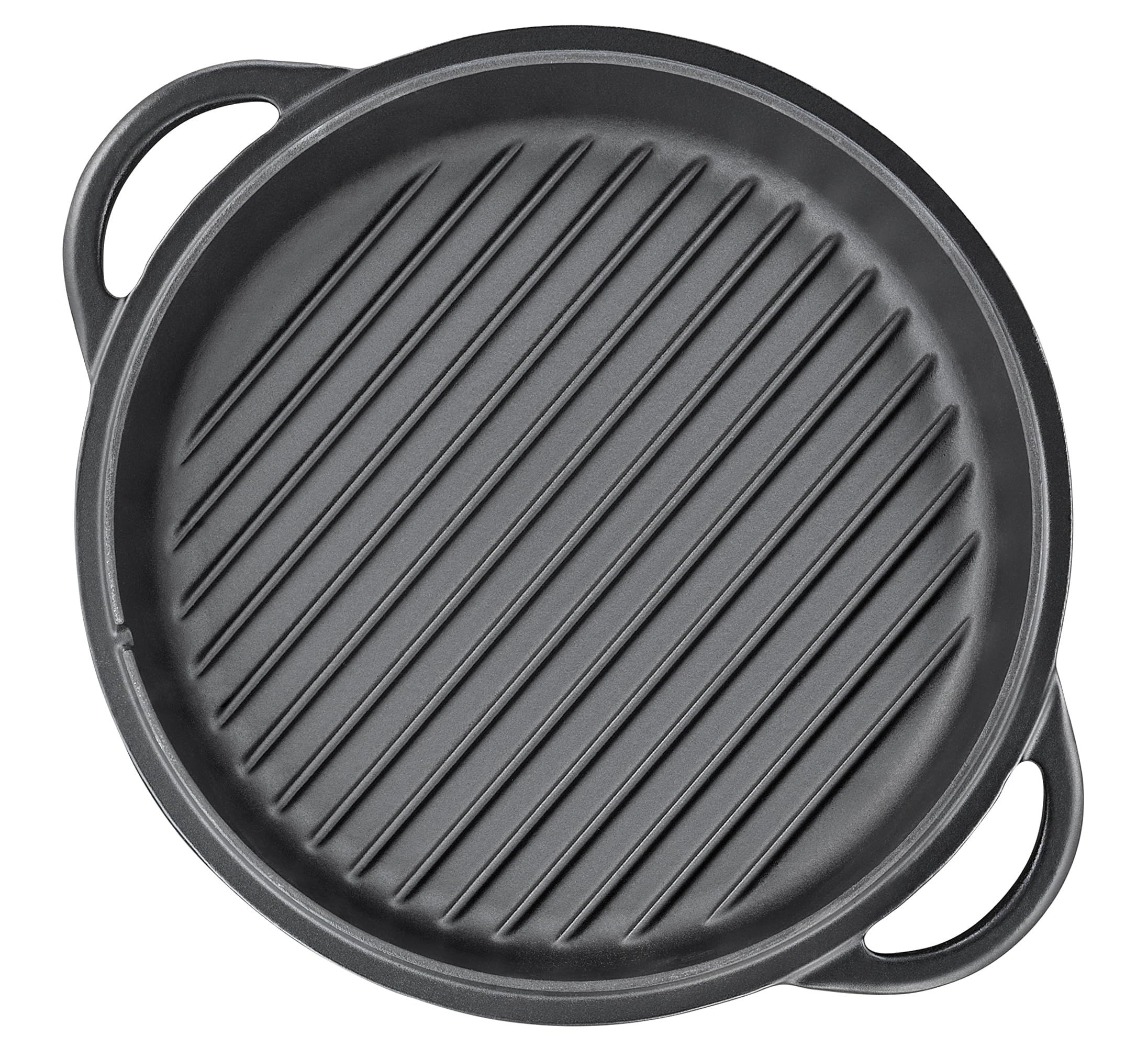 KÜCHENPROFI Schmortopf BBQ 5L, Gusseisen schwarz, 26 cm, Grilldeckel | Bräter, emailliertes Gusseisen, für Grill, Feuerschale, Backofen, alle Herdarten, inkl. Grillpfannen-Deckel