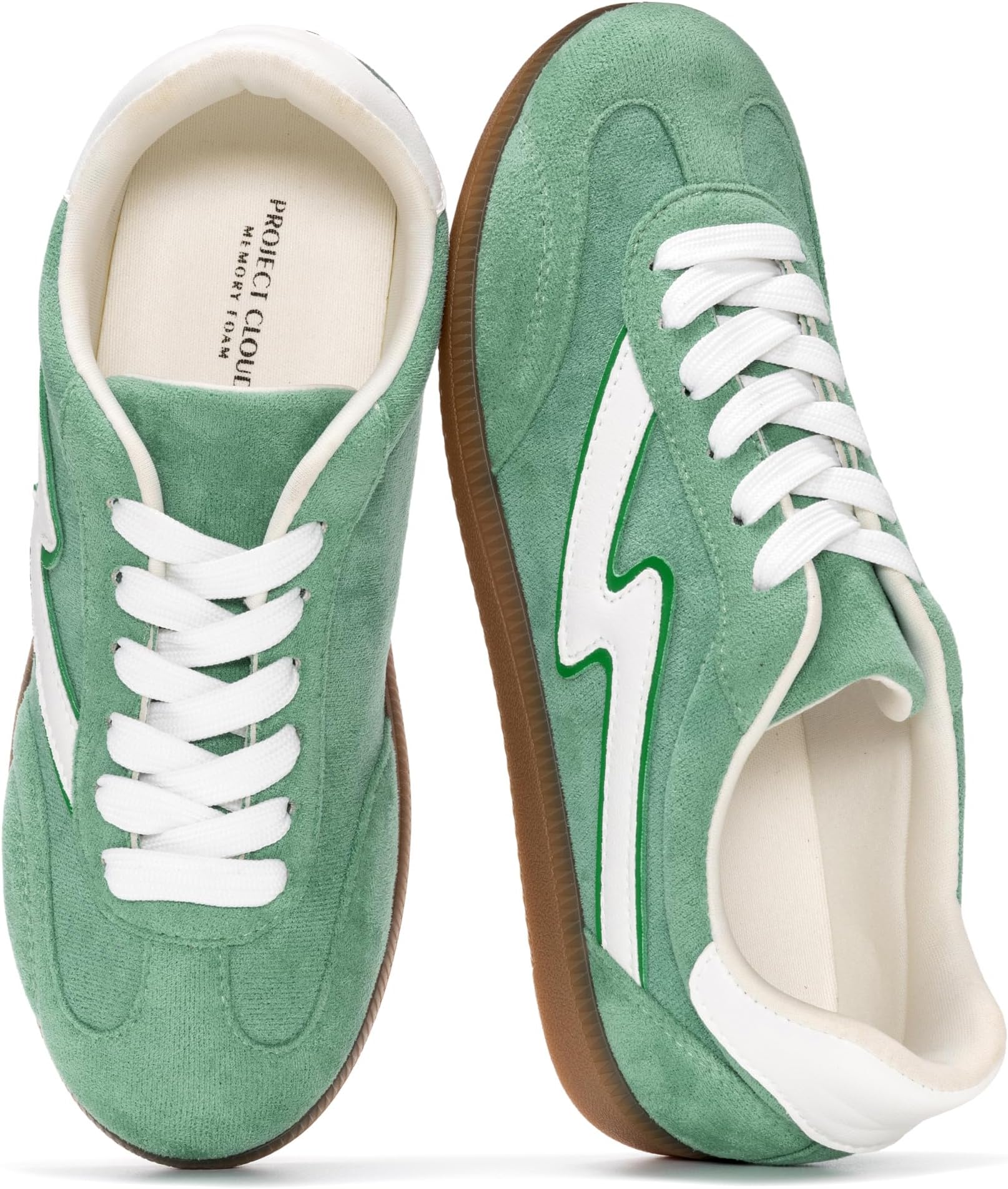 Fashion Sneakers for Women 2026 - Lace-Up Shoes Trendy Women Sneakers with Memory Foam Insole Women's Fashion Sneakers Non-Slip Womens Shoes (Irita)