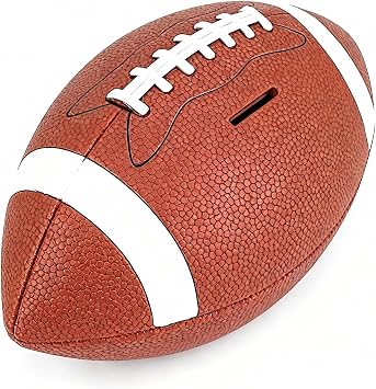 LANKIN Football Piggy Bank, PVC Coin Bank, Shatterproof Money BankLarge