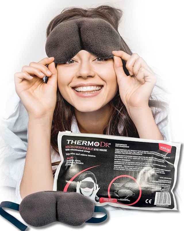 Máscara térmica para olhos ThermoDR com trigo e faixa elástica